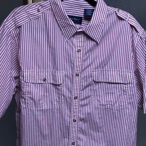 EUC Dusty rose and white men’s button up